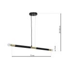 Lampa wisząca BASTONE/BLACK MILAGRO MLP6563 - 3