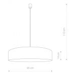 Lampa wisząca Turda 3xE27 szara Ø65 8947 - 2