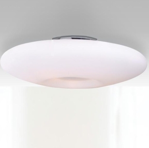 Lampa sufitowa plafon PIRES 50  AZ0280 Azzardo Nowoczesna w kształcie spodka biała średnica 50 cm