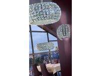 Lampa wisząca SOPHIA 3 AZ0520 Azzardo Zjawiskowa otoczona kryształkami od dołu osłoniona matowym szkłem - 3