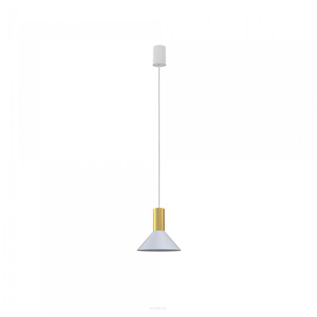 Lampa wisząca Hermanos GU10 biało/mosiężna 8040