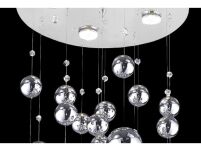 Lampa wisząca RAIN AZ0270 Azzardo okrągła podsufitka podczepione do niej linki ze szklanymi kulkami CHROM - 4