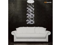Lampa wisząca RAIN AZ0270 Azzardo okrągła podsufitka podczepione do niej linki ze szklanymi kulkami CHROM - 3