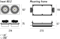 Oprawa wpuszczana 4.1864 MULTIVA EVO 80.2 Trimless - wkład LED 12W On-Off Bezramkowa Labra - 3