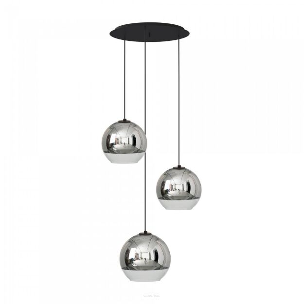 Lampa wisząca Globe plus III 3xE27 czarna/chrom 7607