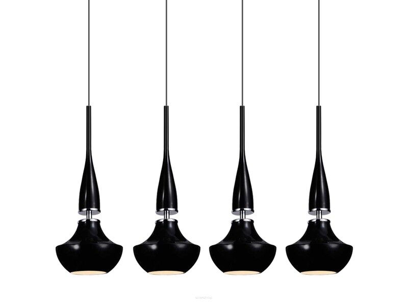 Lampa wisząca TASOS 4 AZ0885 Azzardo Designerskie klosze o czarnym wykończeniu
