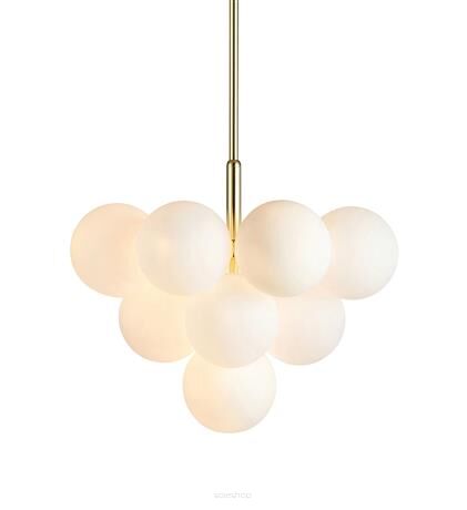 Lampa wisząca MERLOT 107903 Makslojd szklane białe klosze  metal złoty nowoczesna