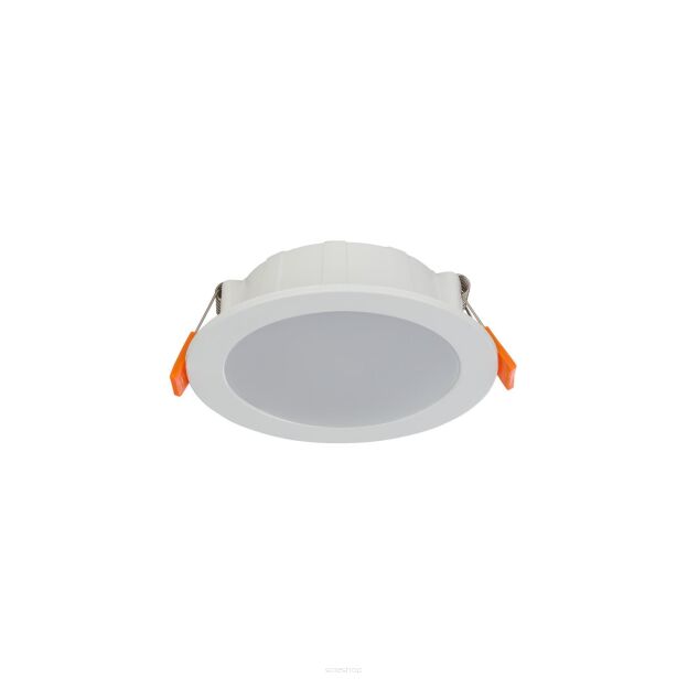 Łazienkowa oprawa sufitowa / spot LED CL Kos 8W 550lm 3000K biała wpuszczana Ø12cm IP44 8782