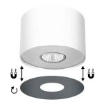 Lampa sufitowa POINT M 6001 Nowodvorski Natynkowa wys. 13 cm BIAŁA+SZARY/GRAFIT - 2