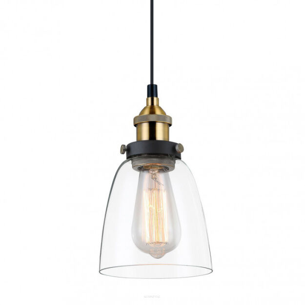 Lampa wisząca FRANCIS MDM-2563/1 GD+CL iTALUX Styl retro vintage 