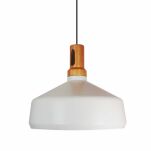 Lampa wisząca NORDIC WOODY biało drewniana 35 cm ST-5097A skandynawska minimalistyczna - 2