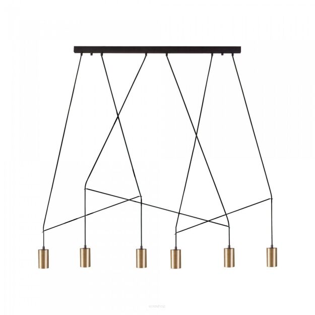 Lampa wisząca Imbra VI 6xGU10 czarno/mosiężna 7955