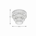 Lampa sufitowa z kryształowym kloszem TIFANNY złota Zuma Line P17127-4-GD - 2