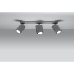 Lampa Sufitowa Listwa Halogenowa Spot Plafon MERIDA 3 szara LED SOLLUX LIGHTING SL.0457  - 2