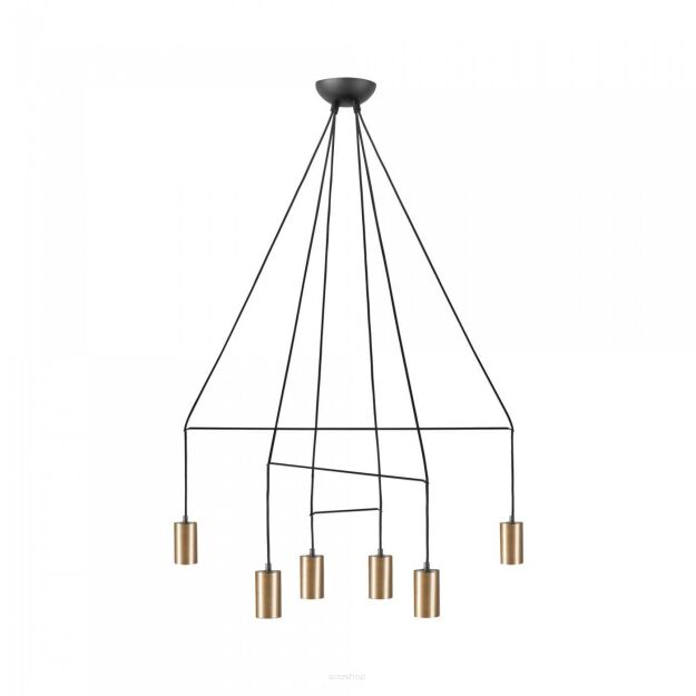 Lampa wisząca Imbra VI 6xGU10 czarno/mosiężna 7956