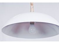 Lampa wisząca PERUGIA AZ1334 Azzardo Okazały klosz o średnicy 49 cm z metalu połączony z drewnem - 2