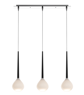 Lampa wisząca LIBRA MD2128B-3W (WHITE) Zuma Line Idealna nad stół biało-czarna