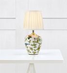 LAMPA STOŁOWA MANSION wzorzysta podstawa 107040 Markslojd plisowany abażur 47,5cm - 2