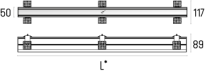 Oprawa wpuszczana RAY WP.1134 53W HP On-Off 6.0639 Labra linia 113 cm LED bez ramki - 3