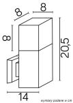 Kinkiet zewnętrzny CUBE CB-K BL SU-MA MINIMALISTYCZNY CZARNY IP44 - 3