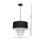 Lampa wisząca ALMERIA BLACK/CHROME MILAGRO MLP6431  - 5
