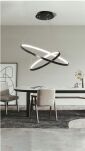 Lampa wisząca czarna 2 Ringi  61+42 - 2