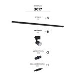 3017 Zestaw 3 szynoprzewody black jednoobwodowy ZUMALINE - 2