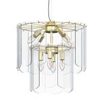 MD3523-8M-EGN NIRA LAMPA WISZĄCA ZŁOTA/GOLD ZUMALINE - 2