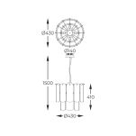 MD3523-8M-EGN NIRA LAMPA WISZĄCA ZŁOTA/GOLD ZUMALINE - 4