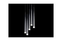 Lampa wisząca STYLO 5 AZ0134 Azzardo Smukłe stożkowe zwisy umieszczone na okrągłej podsufitce  chrome - 4