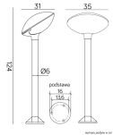Lampa ogrodowa TAO 2 SU-MA DESIGNERSKI SŁUPEK WYSOKOŚĆ 124 CM - 4