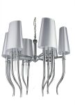 Lampa wisząca DIABLO 6 BIG AZ1389 Azzardo Nowoczesna lampa z materiałowymi abażurami kolor biały   - 2