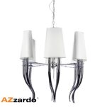 Lampa wisząca DIABLO 6 BIG AZ1389 Azzardo Nowoczesna lampa z materiałowymi abażurami kolor biały   - 3