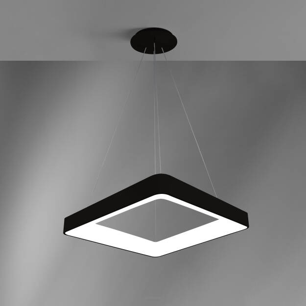 Lampa wisząca INNER S 0044.30.NE Vivida International Kwadrat LED 60 cm czarna