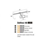 Lampa ścienna kinkiet DAVINCI 58 Azzardo Funkcjonalna obrotowa o długości 58 cm 4 kolory - 4