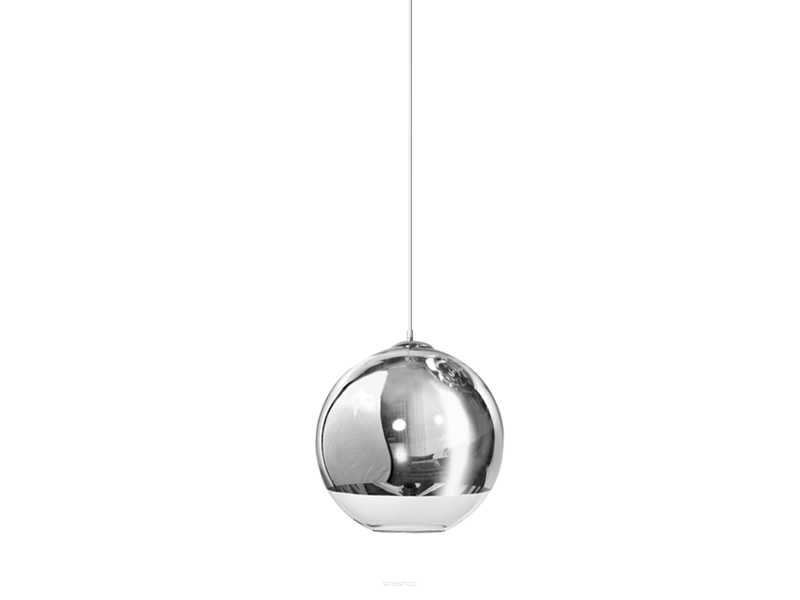 Lampa wisząca SILVER BALL 25 AZ0733 Azzardo Oryginalna i nietypowa klosz ze szkła w kolorze chromu i transparentnego