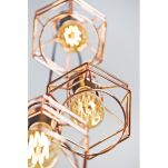 Lampa wisząca CARRON 7  AZ2142 Azzardo 7 zwisów z drucianymi abażurami w kolorze miedzi - 4