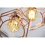 Lampa wisząca CARRON 7  AZ2142 Azzardo 7 zwisów z drucianymi abażurami w kolorze miedzi - 5