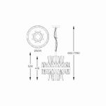 Lampa wisząca CONSTANTINOPLE złota/kryształ Zuma Line P0567-08C-7GAC - 5