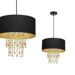 Lampa wisząca ALMERIA BLACK/GOLD MILAGRO MLP6441   - 3