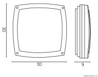 Kinkiet plafon zewnętrzny NEX 91022-BL SU-MA CZARNY - 4