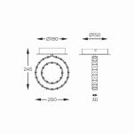 Kryształowa lampa sufitowa GIRONA LED chrom Zuma Line MX3713-1-3CT - 5