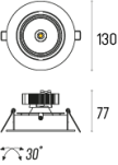 Oprawa wpuszczana INER MIDI 1.0 LED Gen.2 On-Off 4.1905 Labra oczko sufitowe  - 2