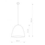 Lampa wisząca Egg E27 czarno/złota 9022 - 2
