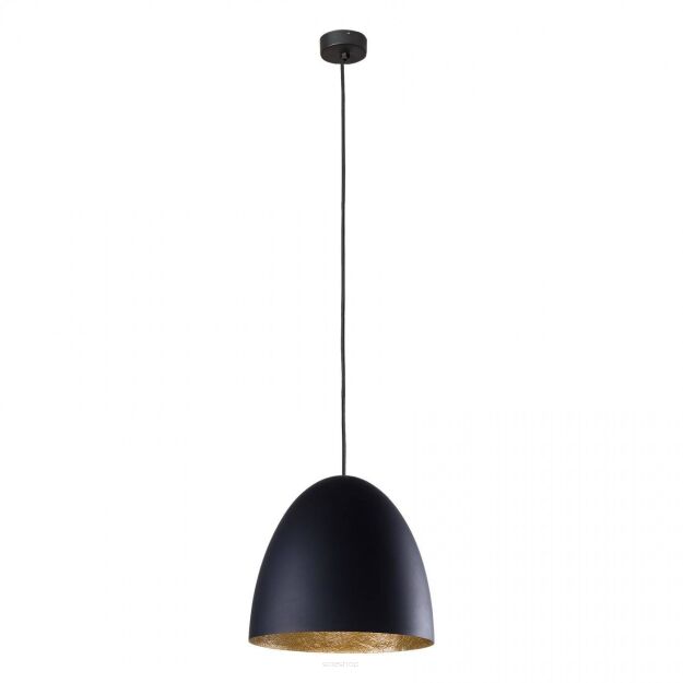 Lampa wisząca Egg E27 czarno/złota 9022