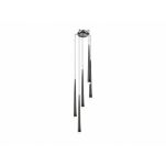 Lampa wisząca STYLO 5 AZ0119 Azzardo Smukłe stożkowe zwisy umieszczone na okrągłej podsufitce  - 3