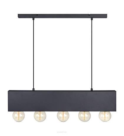 Lampa wisząca industrialna COUTURE Czarna  107037 podłużna listwa