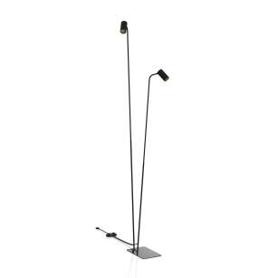 Lampa podłogowa Mono II 2xGU10 czarno/złota 212cm 7718