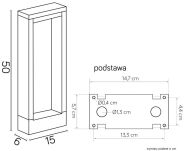 Lampa ogrodowa stojąca FORM YB19503 SU-MA  RAMKA LED WYSOKOŚĆ 50 CM - 4