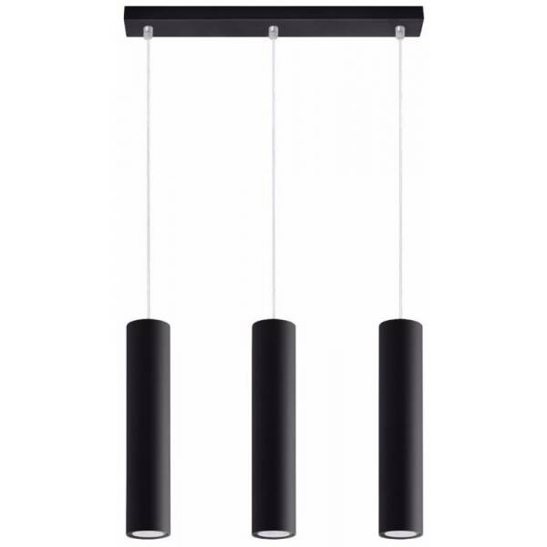 Lampa Wisząca LAGOS 3 Czarny  Oprawa Zwis Sufitowy LED SOLLUX LIGHTING SL.0329